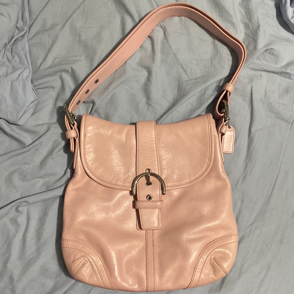 Pink saddle bag